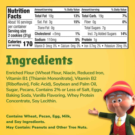 Keebler Sandies Pecan Shortbread Cookies – Lunchbox Snack for Kids, 17.2 oz Family Size