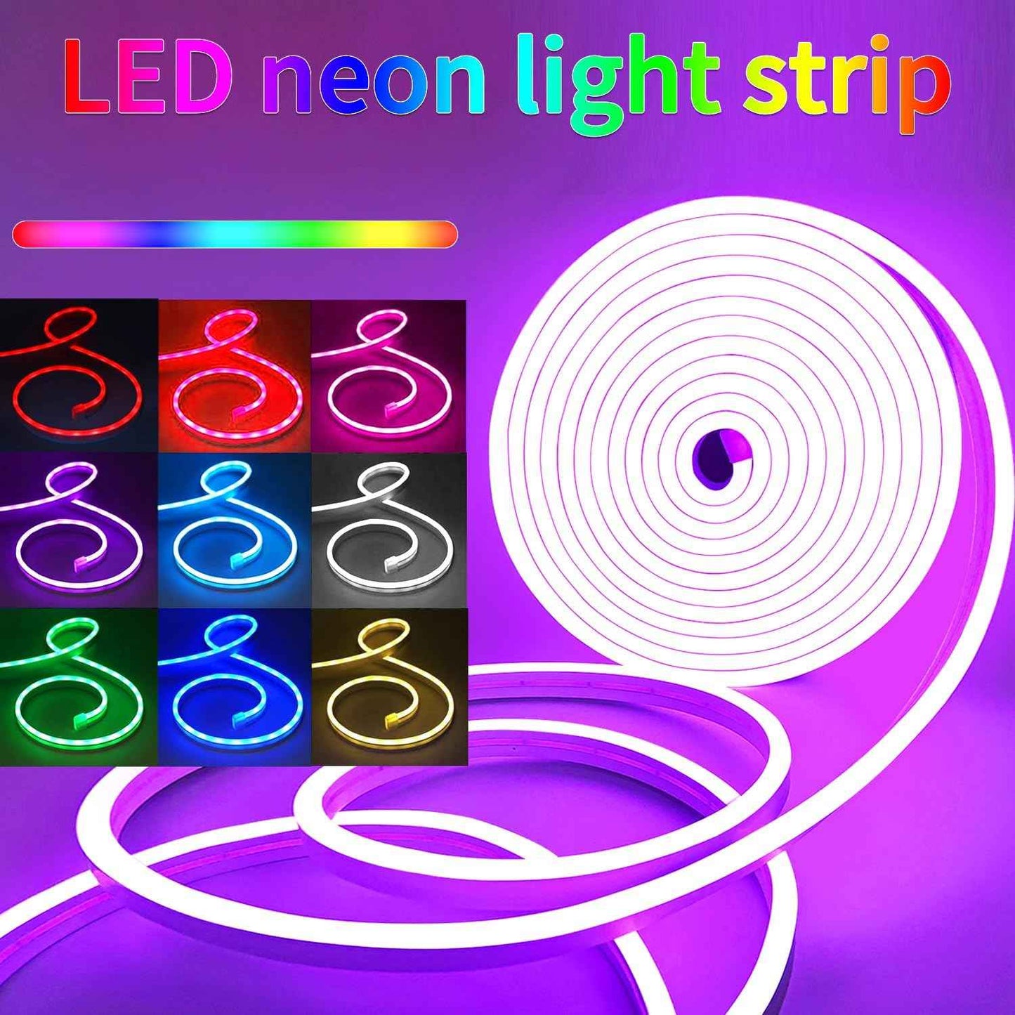 Lumichrome Neon LED Strip Light – Bedroom Aesthetic Decor, Music Sync Ambient Lighting for Living Room