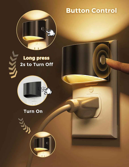 L LOHAS Dusk-to-Dawn Night Light – Fall Prevention LED for Elderly Hallways and Bathrooms, Auto On/Off