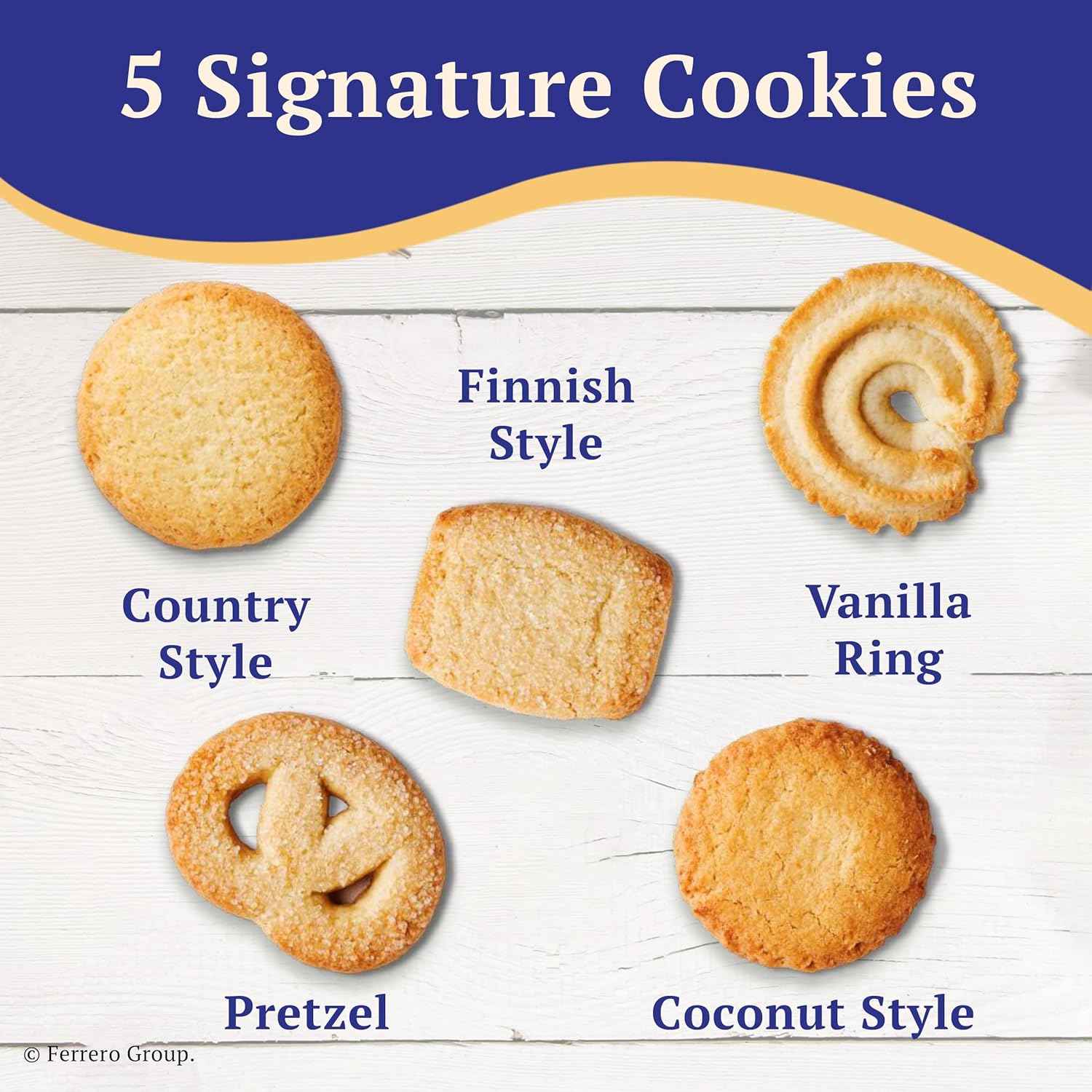 Royal Dansk Danish Butter Cookies – Iconic Blue and Gold Reusable Tin That Doubles as a Coffee Table and Kitchen Counter Accent