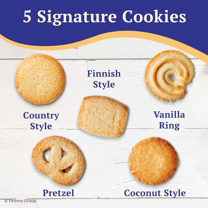 Royal Dansk Danish Butter Cookies – Iconic Blue and Gold Reusable Tin That Doubles as a Coffee Table and Kitchen Counter Accent