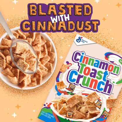 Cinnamon Toast Crunch Cereal – Late-Night Study Snack for College Students, 32 oz Resealable Bag