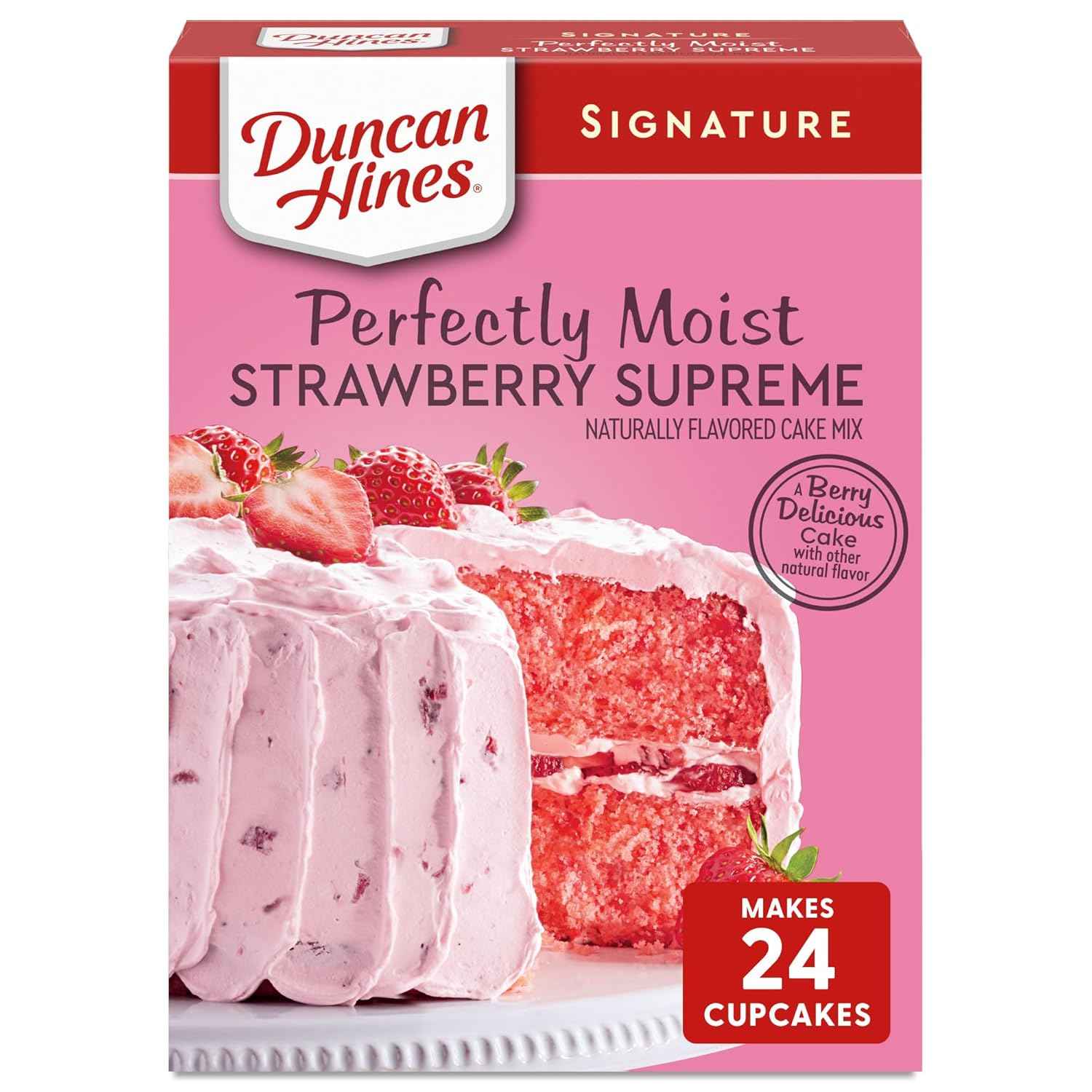 Duncan Hines Signature Strawberry Cake Mix – Fast After-Work Treat for Apartment Kitchen
