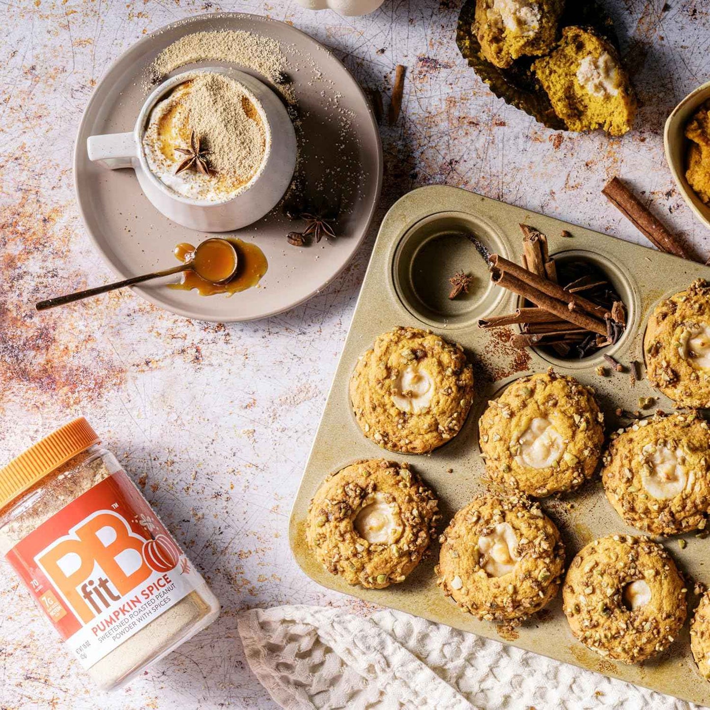 PBfit Pumpkin Spice Peanut Butter Powder Holiday Gift for Health-Conscious Friends, Festive Protein Spread