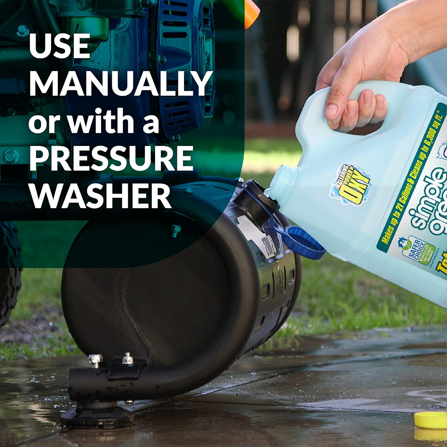 Simple Green Oxy Solve Outdoor Pressure Washer Cleaner – 1 Gal Pet-Safe Formula for Yards and Patios