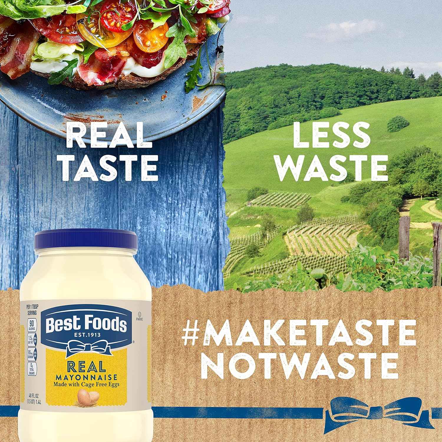 Hellmann's Real Mayonnaise – Backyard BBQ Condiment for Juicy Burgers and Grilled Meats, 15 oz