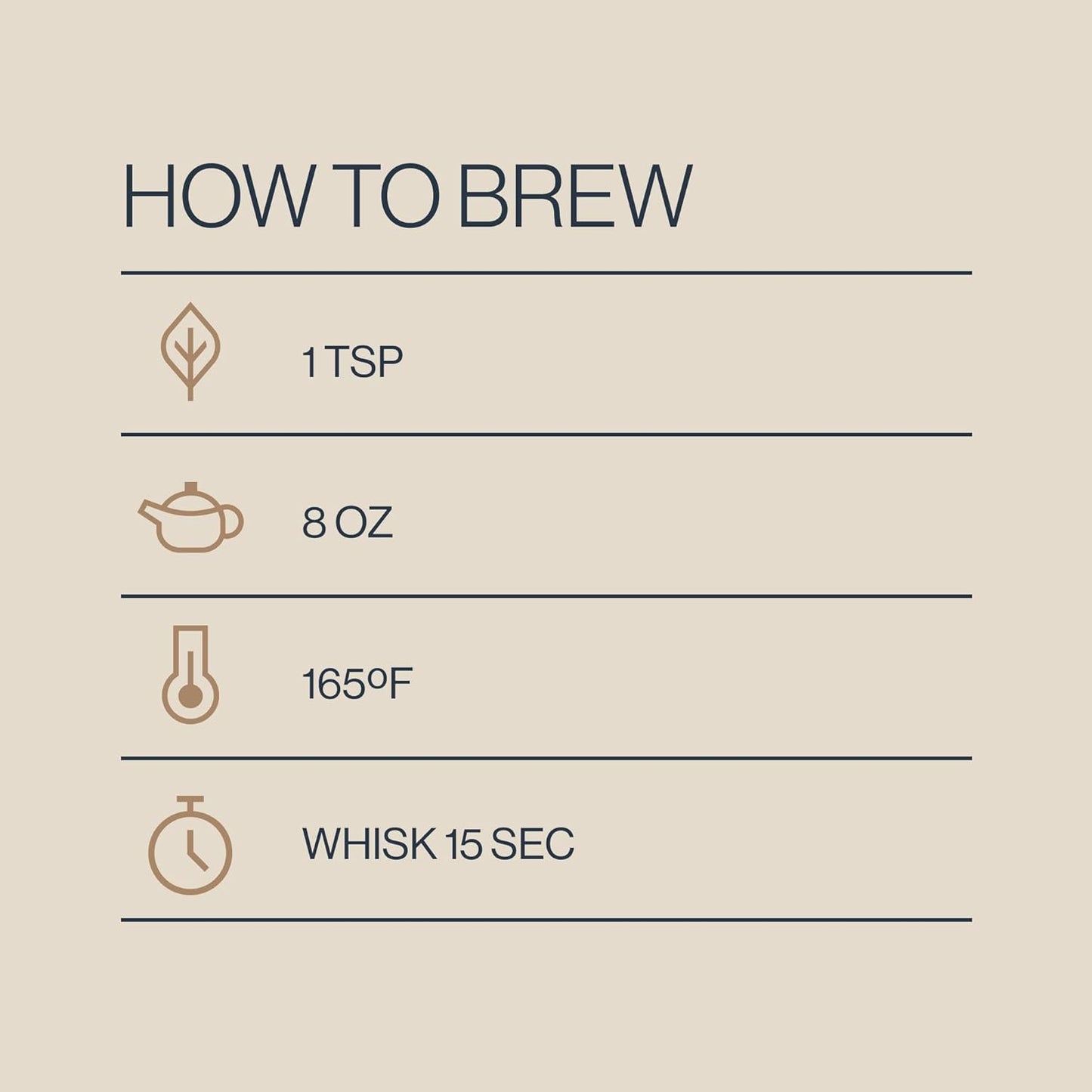 simple steeping directions: 200°f water for 5 minutes