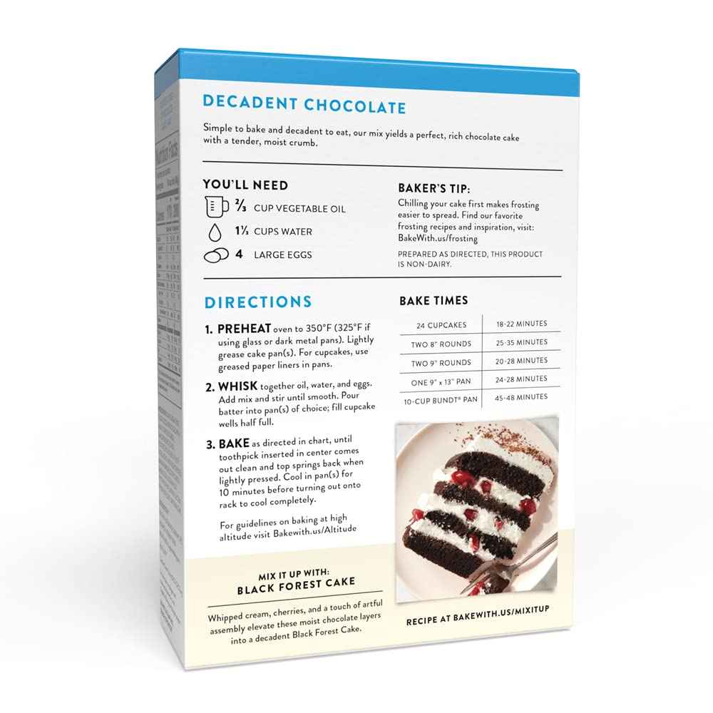 King Arthur Gluten Free Chocolate Cake Mix - Thoughtful Birthday Gift for Her, Indulgent Celiac-Friendly Baking for Special Celebrations