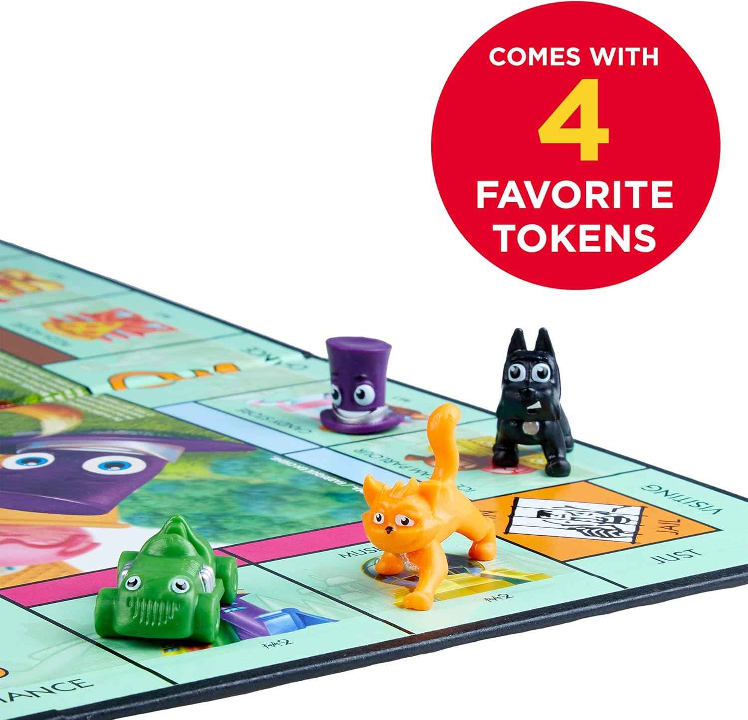 Monopoly Junior Board Game – Safe Indoor Activity for Kids Ages 5 to 8, Screen-Free Family Play