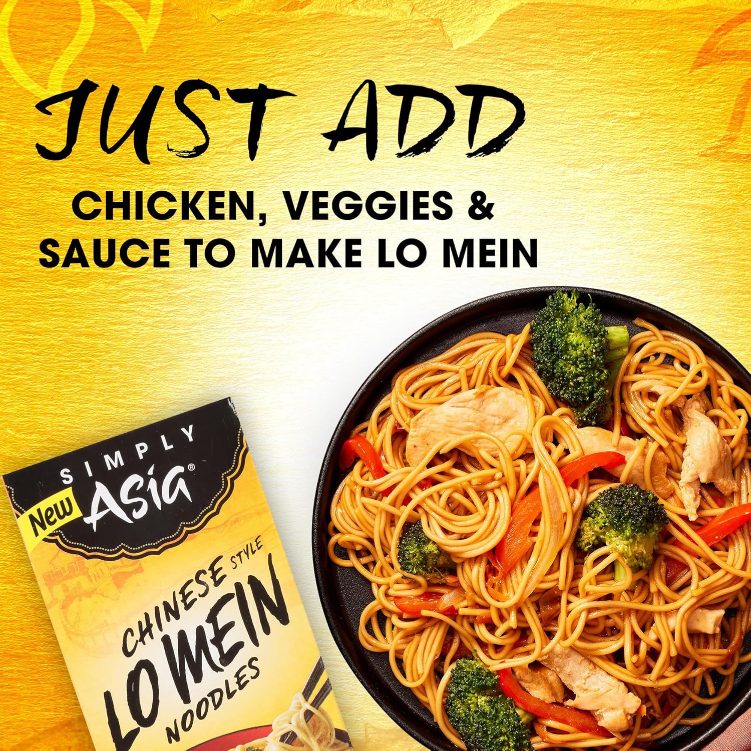 Simply Asia Lo Mein Noodles, Chinese Style No MSG – Clean-Eating Pantry Staple for Mindful Home Cooking