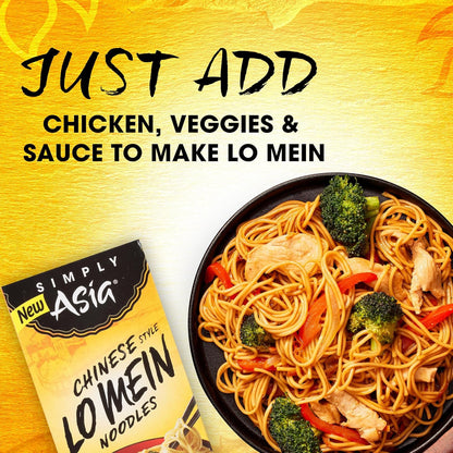 Simply Asia Lo Mein Noodles, Chinese Style No MSG – Clean-Eating Pantry Staple for Mindful Home Cooking