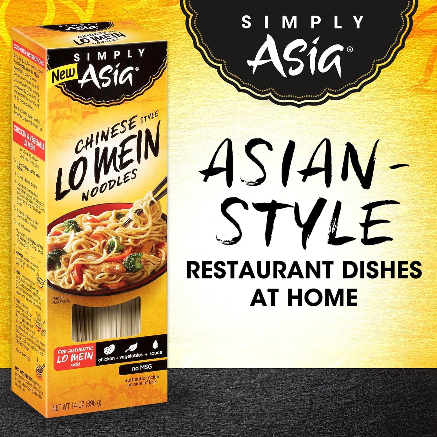 Simply Asia Lo Mein Noodles, Chinese Style No MSG – Clean-Eating Pantry Staple for Mindful Home Cooking