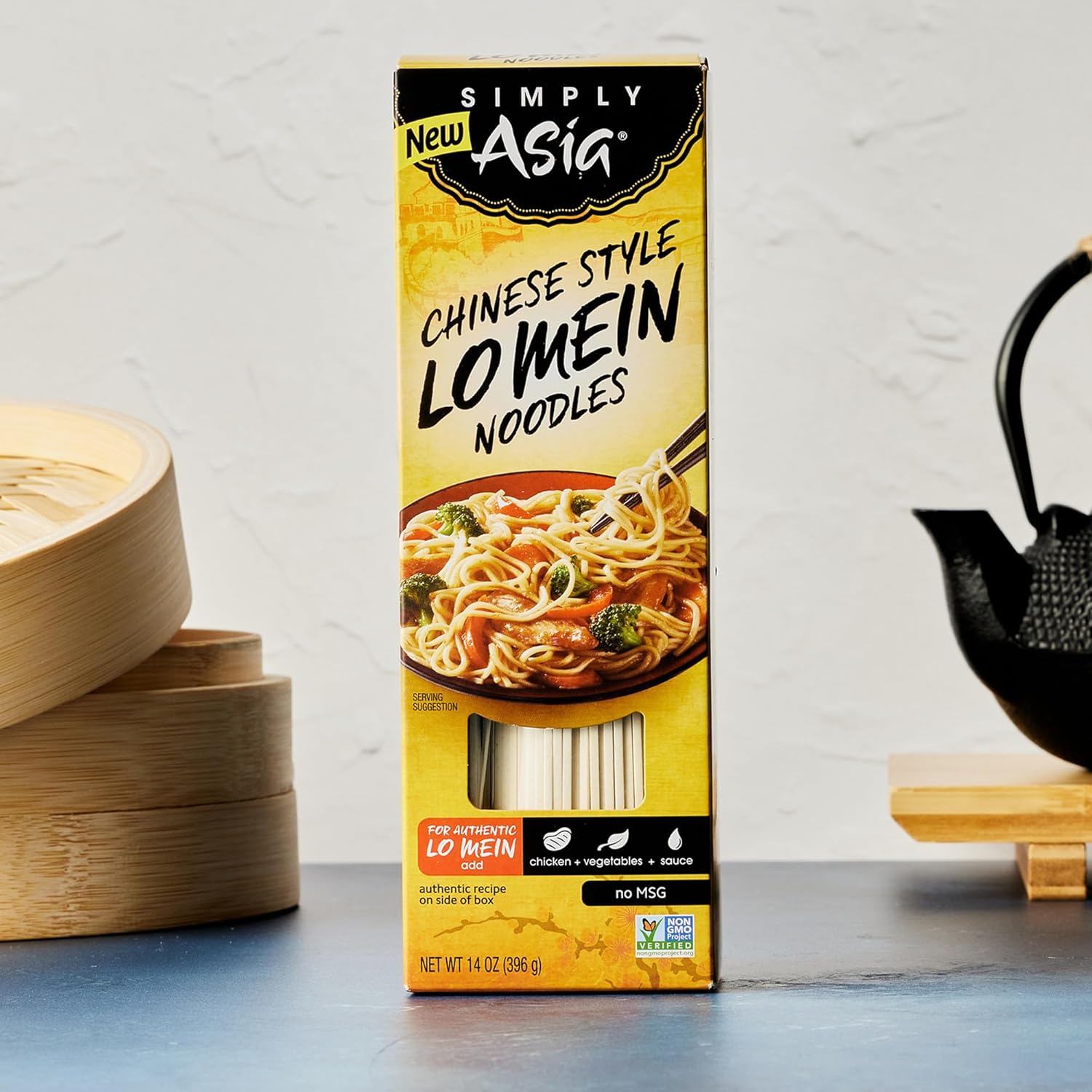 Simply Asia Lo Mein Noodles, Chinese Style No MSG – Clean-Eating Pantry Staple for Mindful Home Cooking