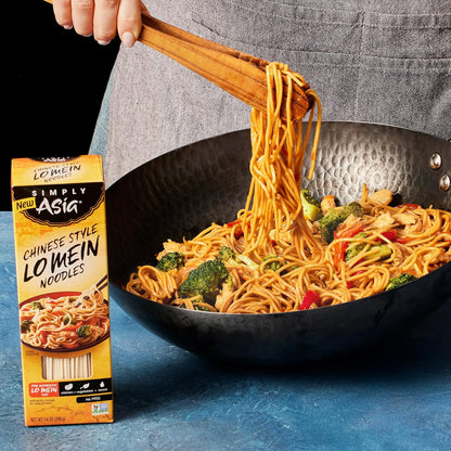 Simply Asia Lo Mein Noodles, Chinese Style No MSG – Clean-Eating Pantry Staple for Mindful Home Cooking
