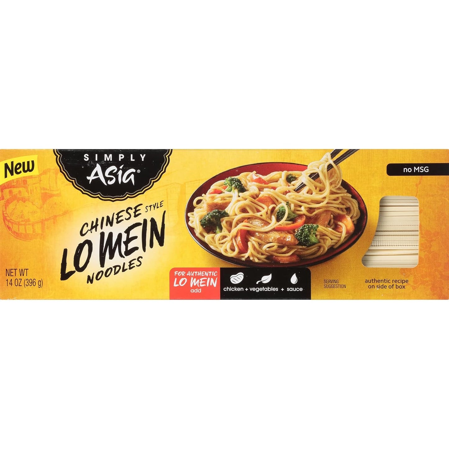 Simply Asia Lo Mein Noodles, Chinese Style No MSG – Clean-Eating Pantry Staple for Mindful Home Cooking