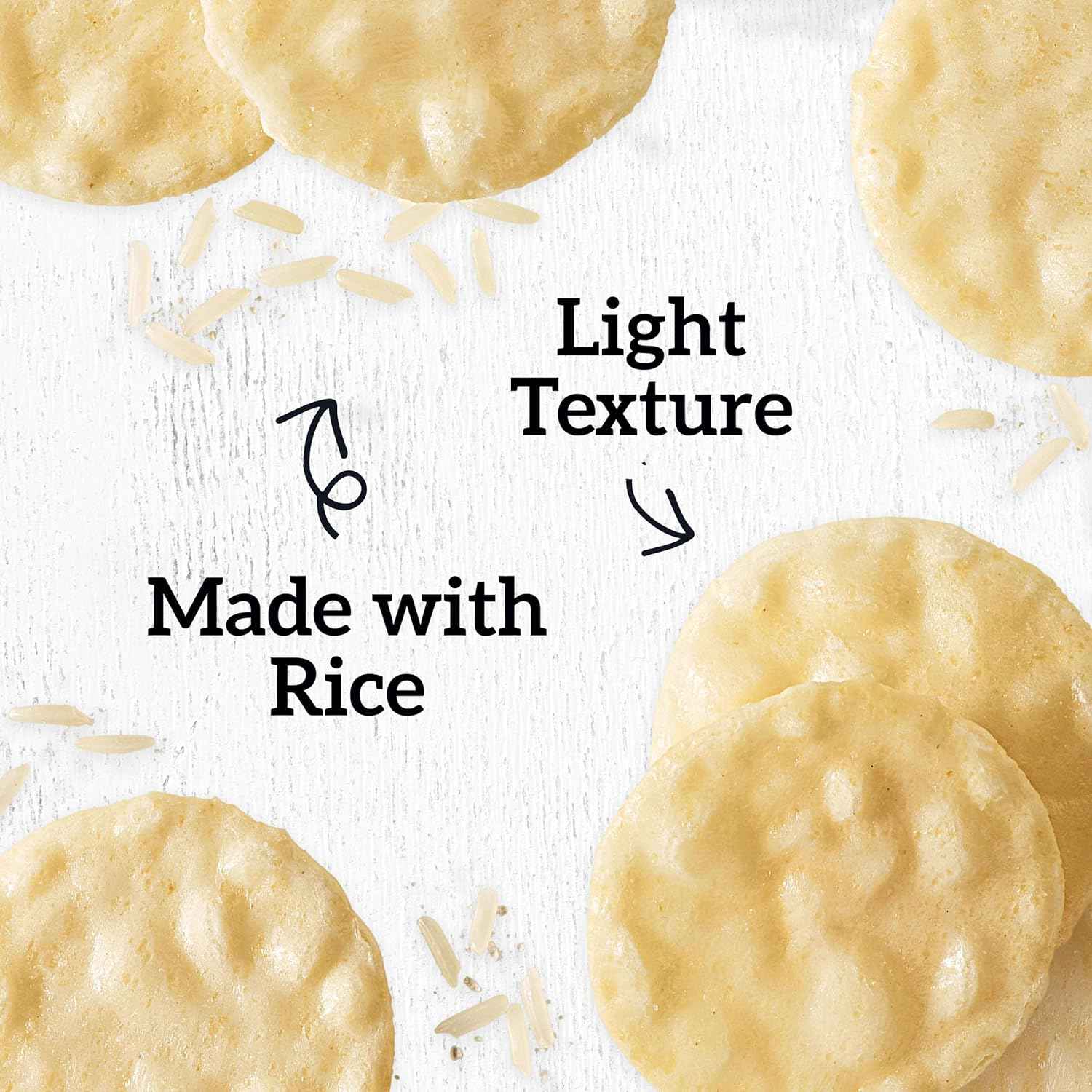 Good Thins Simply Salt Rice Snacks Gluten Free Crackers for Hiking Backpack, Durable Round Shape That Won't Crumble on the Trail