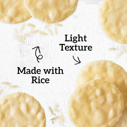 Good Thins Simply Salt Rice Snacks Gluten Free Crackers for Hiking Backpack, Durable Round Shape That Won't Crumble on the Trail