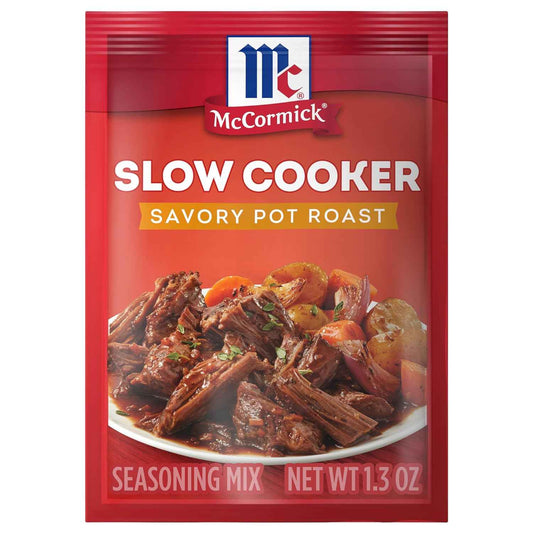 McCormick Slow Cooker Savory Pot Roast Seasoning – 10-Minute Active Prep for Hands-Off Weeknight Cooking