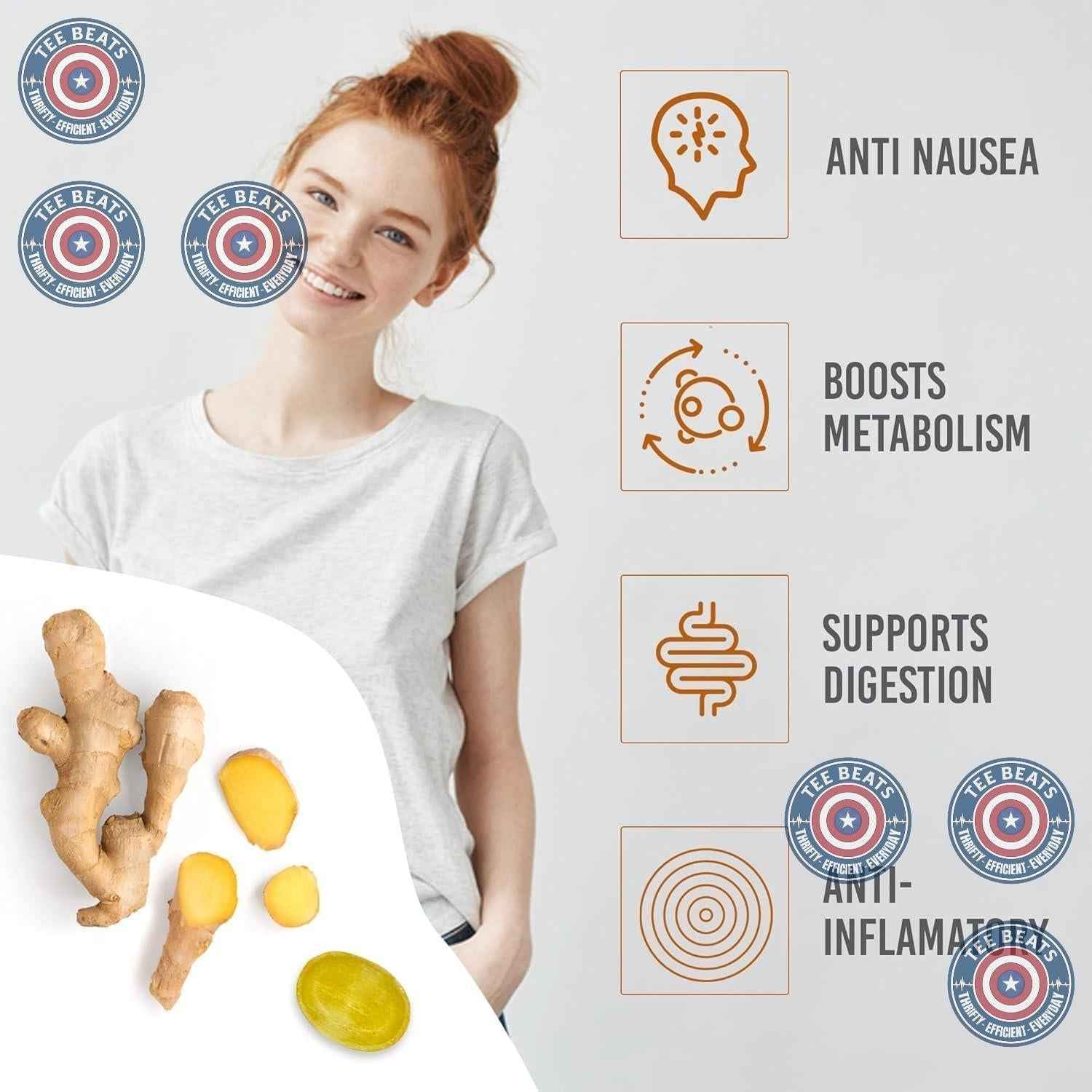 Ginger Hard Candy – Bulk 90-Piece Nausea Relief Bag for Natural Digestive Support at Home or Work