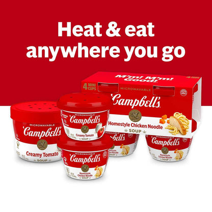Campbell's Homestyle Chicken Noodle Soup – Fast Workday Meal Between Meetings, Self-Contained Travel Bowl