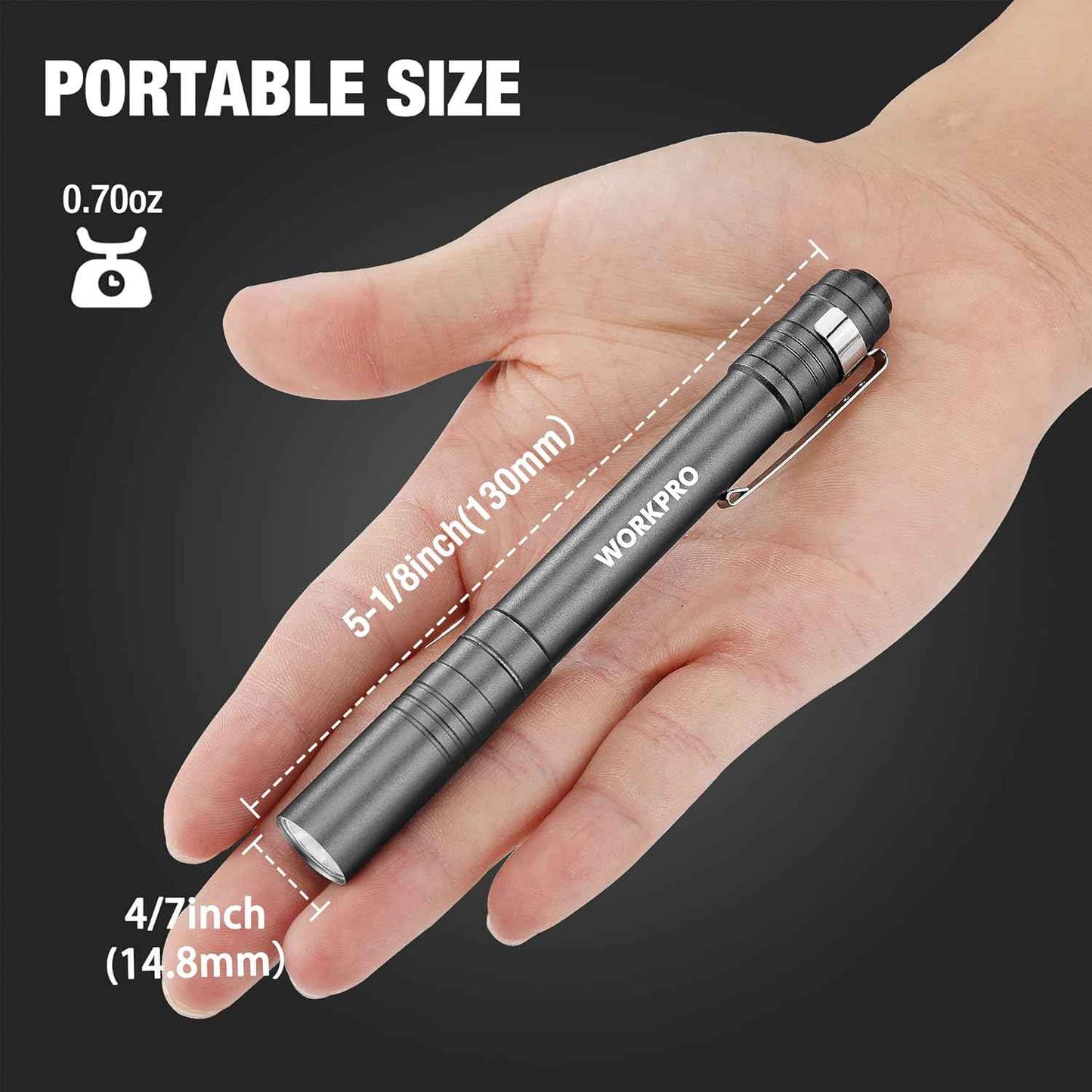 WORKPRO LED Pen Light 4-Pack – Practical Stocking Stuffer Gift for Mechanics, Nurses, and DIY Homeowners
