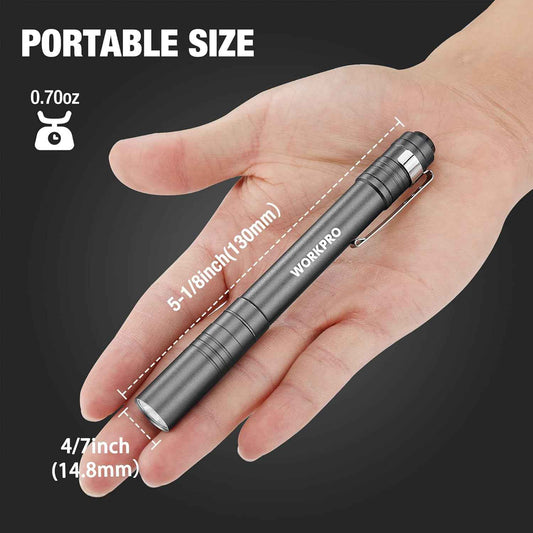 WORKPRO LED Pen Light 4-Pack – Practical Stocking Stuffer Gift for Mechanics, Nurses, and DIY Homeowners