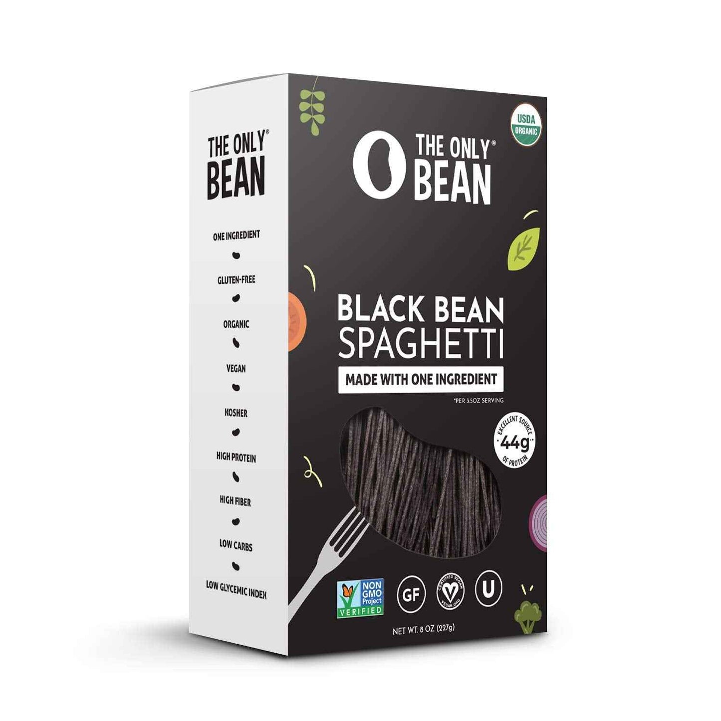 The Only Bean - Gluten-Free Black Bean Spaghetti - Family-Safe Pasta for School Lunches and Picky Eaters