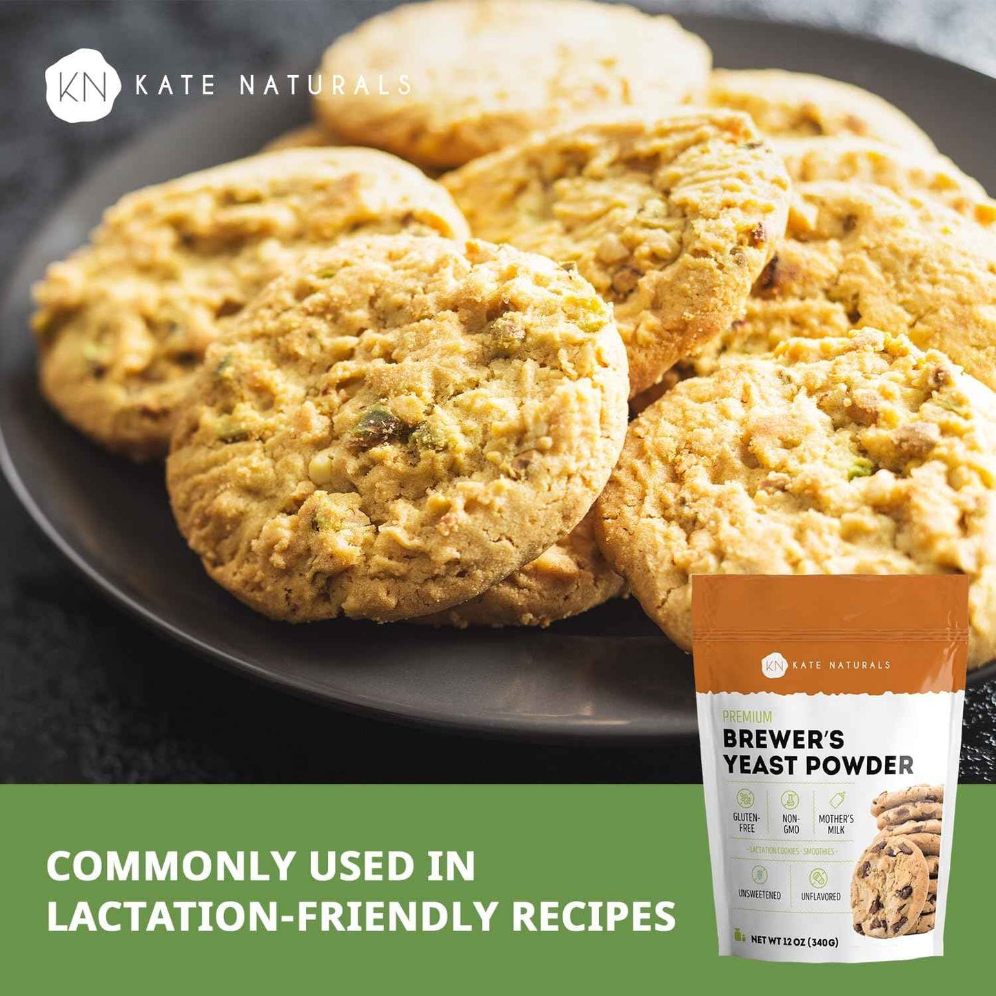 Kate Naturals Brewers Yeast Powder – Single-Ingredient Lactation Supplement for the Minimalist Kitchen