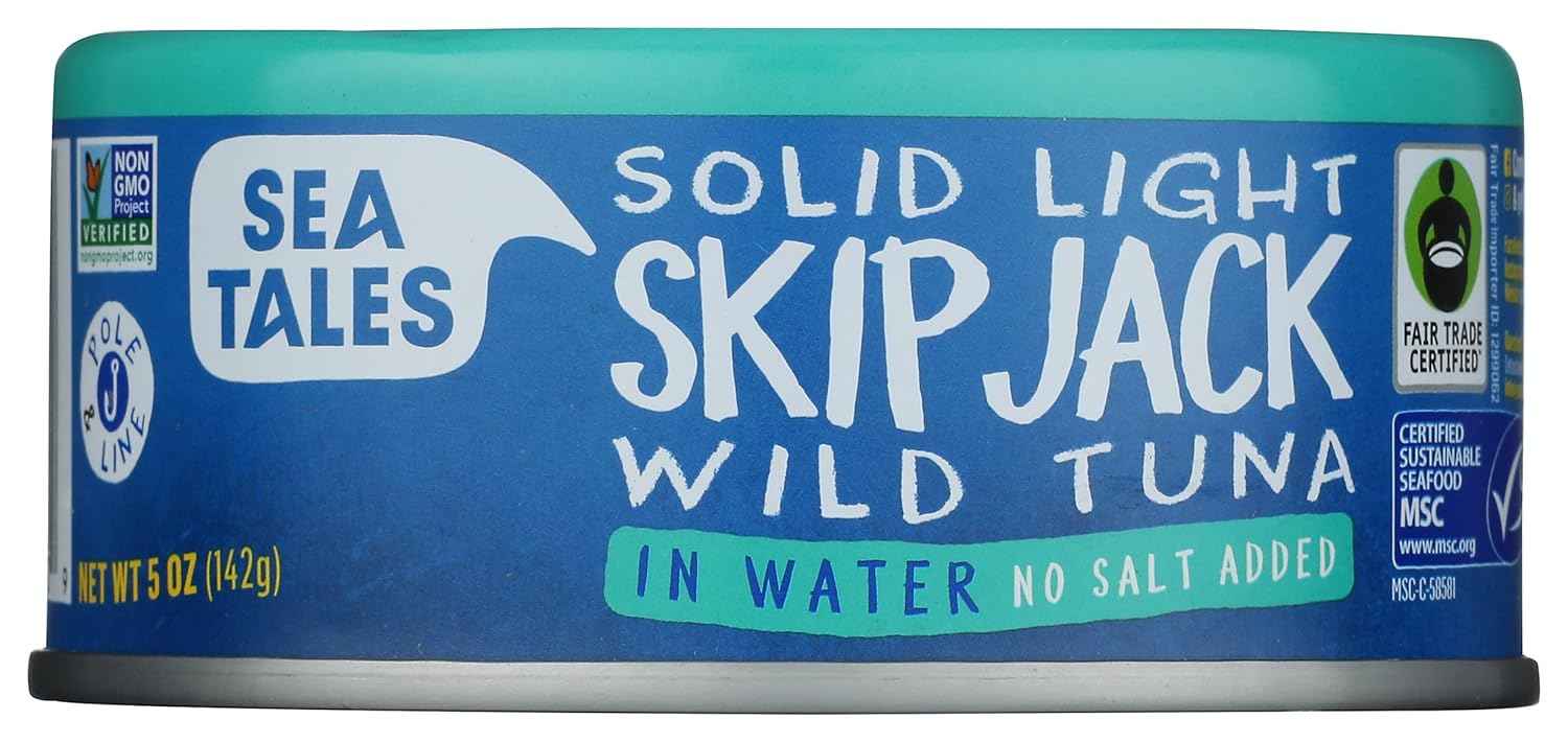 Sea Tales Skipjack Tuna in Water NSA – Two-Ingredient Pantry Essential for Clutter-Free Kitchens