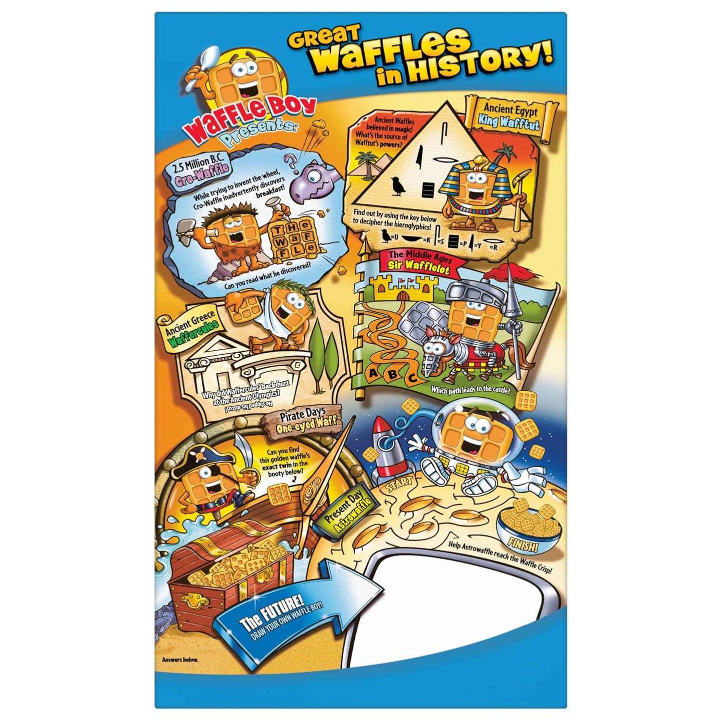 Waffle Crisp Cereal – Quick Sweet Breakfast for Home Office Morning Routine, 20 OZ Box