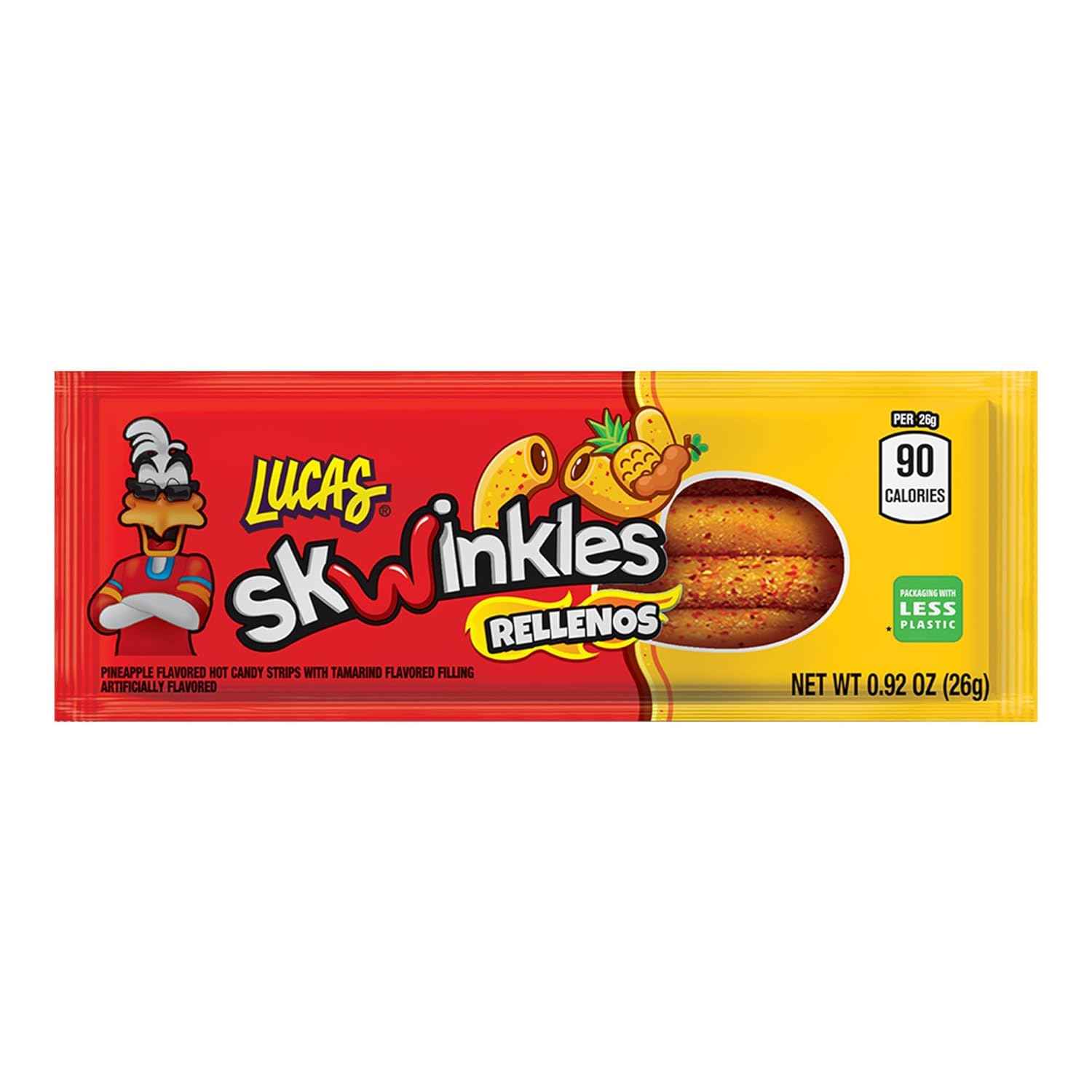 Lucas Skwinkles Pineapple-Tamarind Candy – Nostalgic Mexican Snack Gift Basket Stuffer for Him and Her