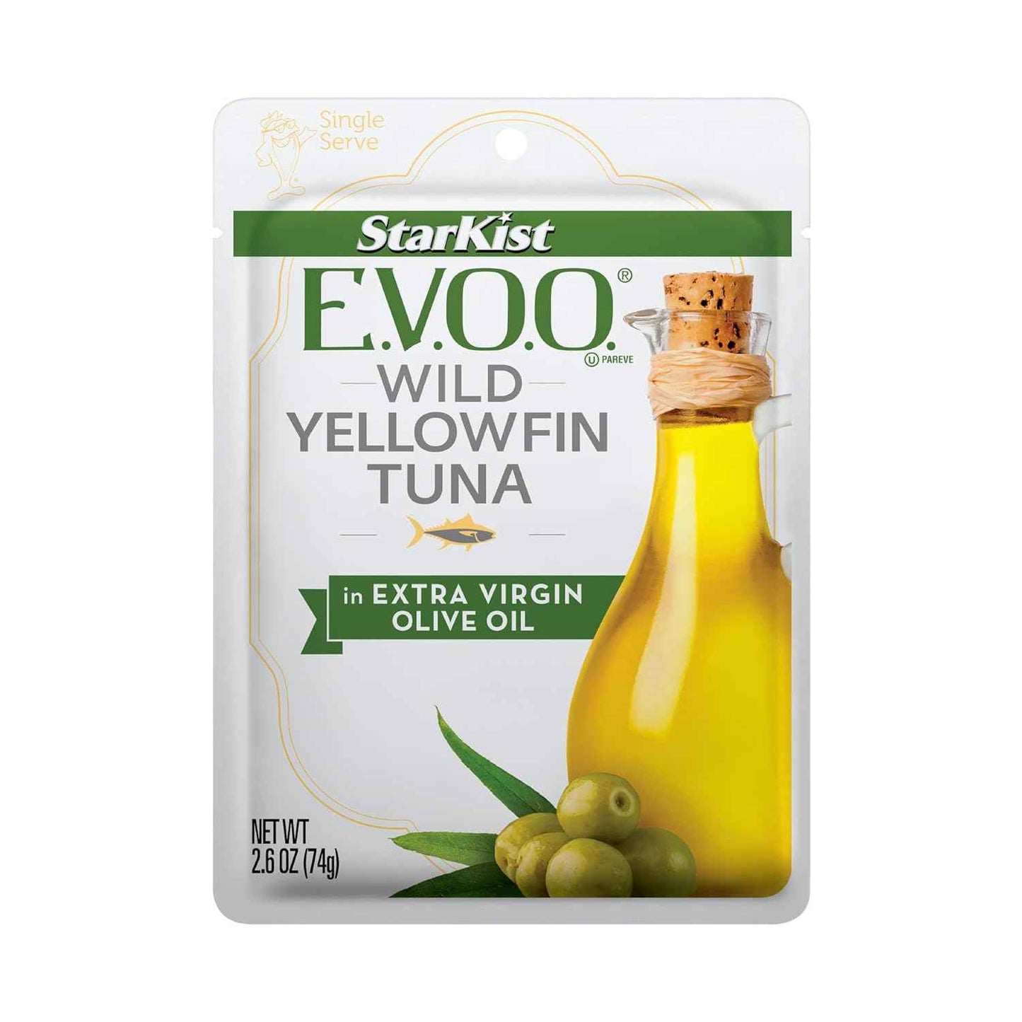StarKist E.V.O.O. Yellowfin Tuna Pouch – No-Prep Office Lunch Straight from the Pouch, 2.6 oz Single Serve