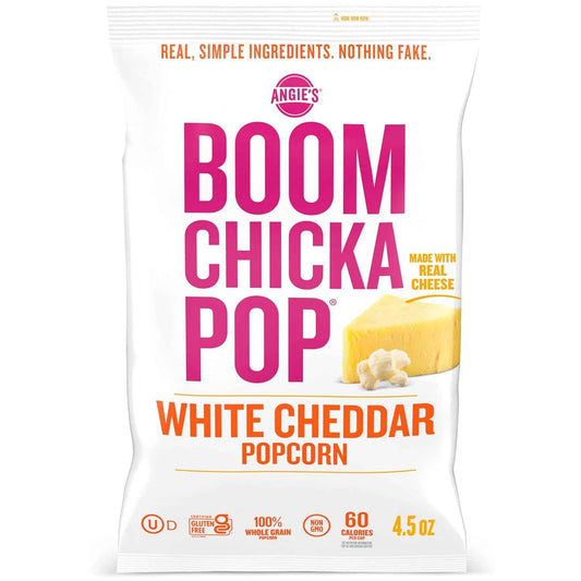 Angie's BOOMCHICKAPOP Caramel & Cheddar Popcorn Mix – Single-Serve Road Trip Snack for the Cup Holder