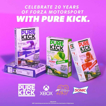 PURE KICK Energy Singles To Go – Wellness Counter Hydration Mix, 10 Calories per Stick