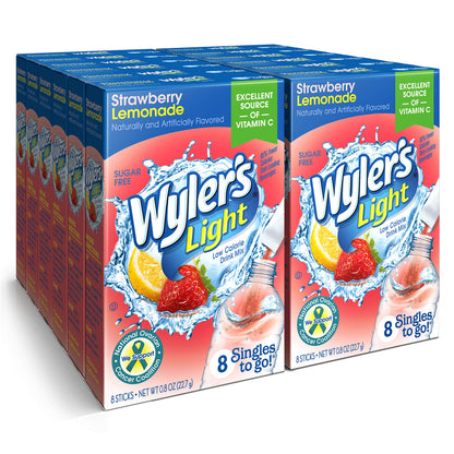 Singles Tо Go Powder Packets, Wаter Drink Mix, Strawberry Lemonade, 96 Singlе Servings (Pack of 12) Strawberry Lemonade