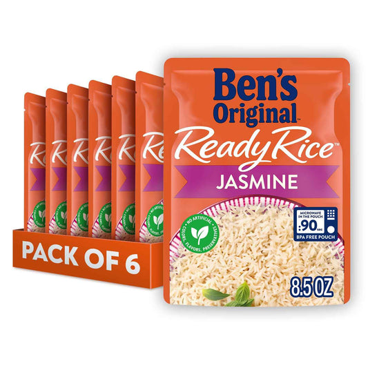 BEN'S ORIGINAL Ready Rice Jasmine Rice — Quick Office Lunch Carb Base for Meal-Prep Professionals