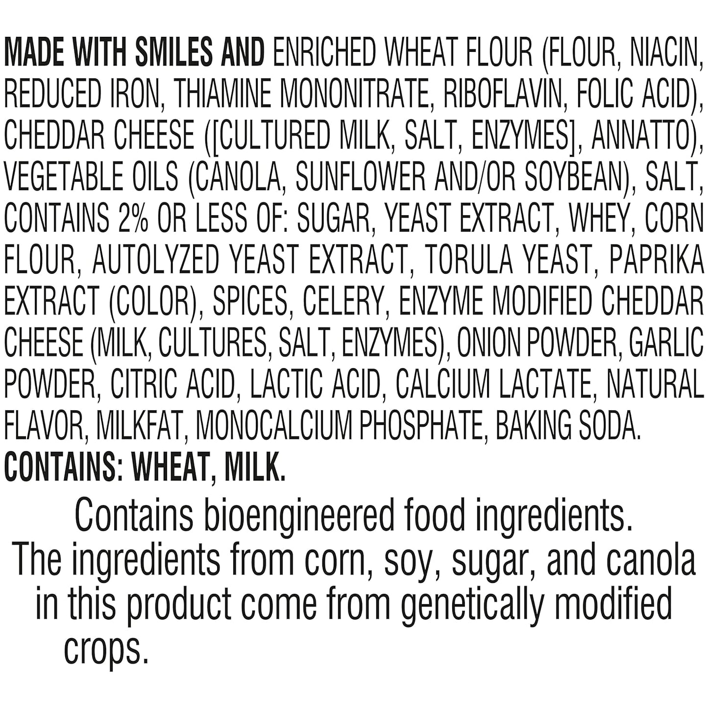 six available flavor variants including disney mickey mouse, flavor blasted xtra cheddar, whole grain, sharp cheddar, and colors