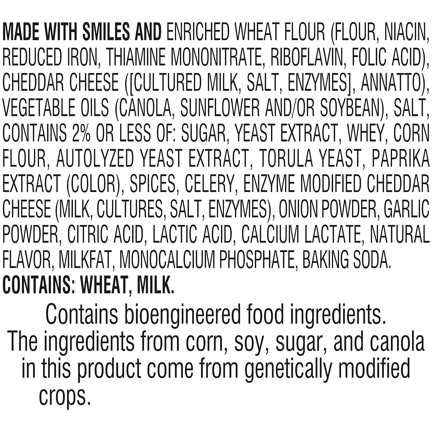 six available flavor variants including disney mickey mouse, flavor blasted xtra cheddar, whole grain, sharp cheddar, and colors