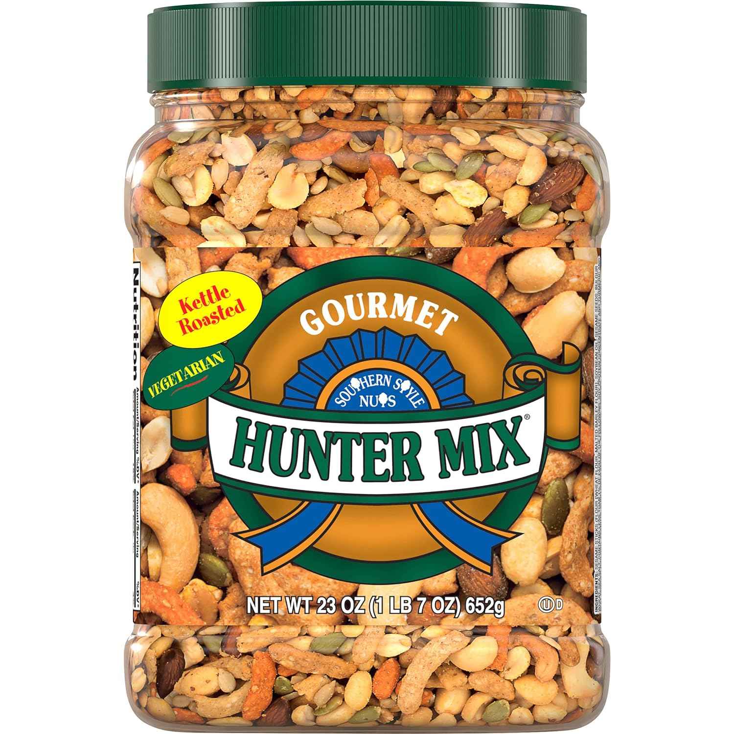 Southern Style Nuts Gourmet Hunter Resealable Desk Snack, 23 oz Canister – Afternoon Energy Boost for Home Office and Remote Workstations