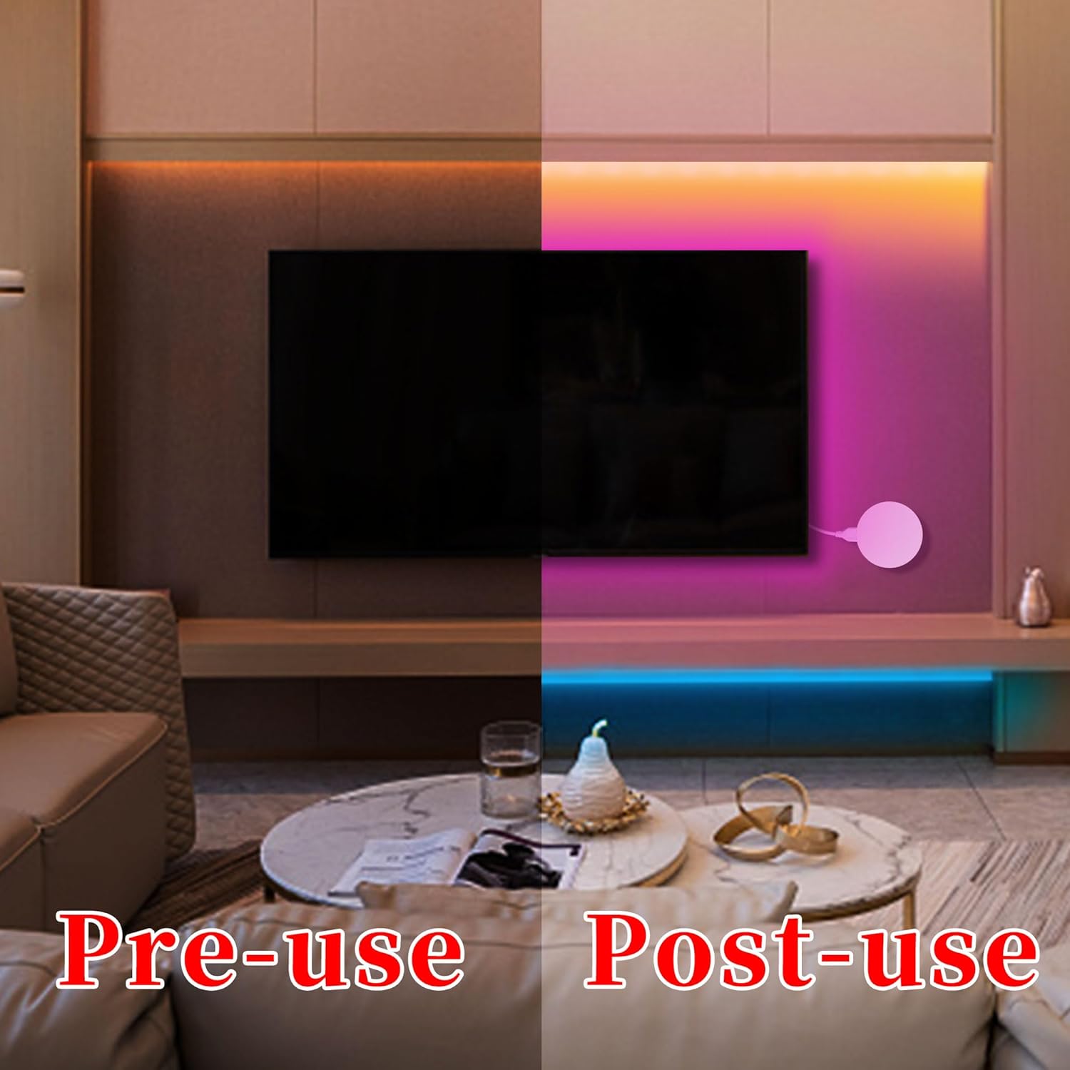 six length variants ranging from 25ft single roll to 100ft four-roll bundle for full-room coverage
