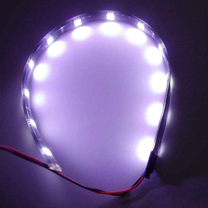 DC 12V 1Ft 12-LED Strip – Kid-Friendly Bedroom and Reading Nook Mood Light, Cool-Touch Peel-and-Stick