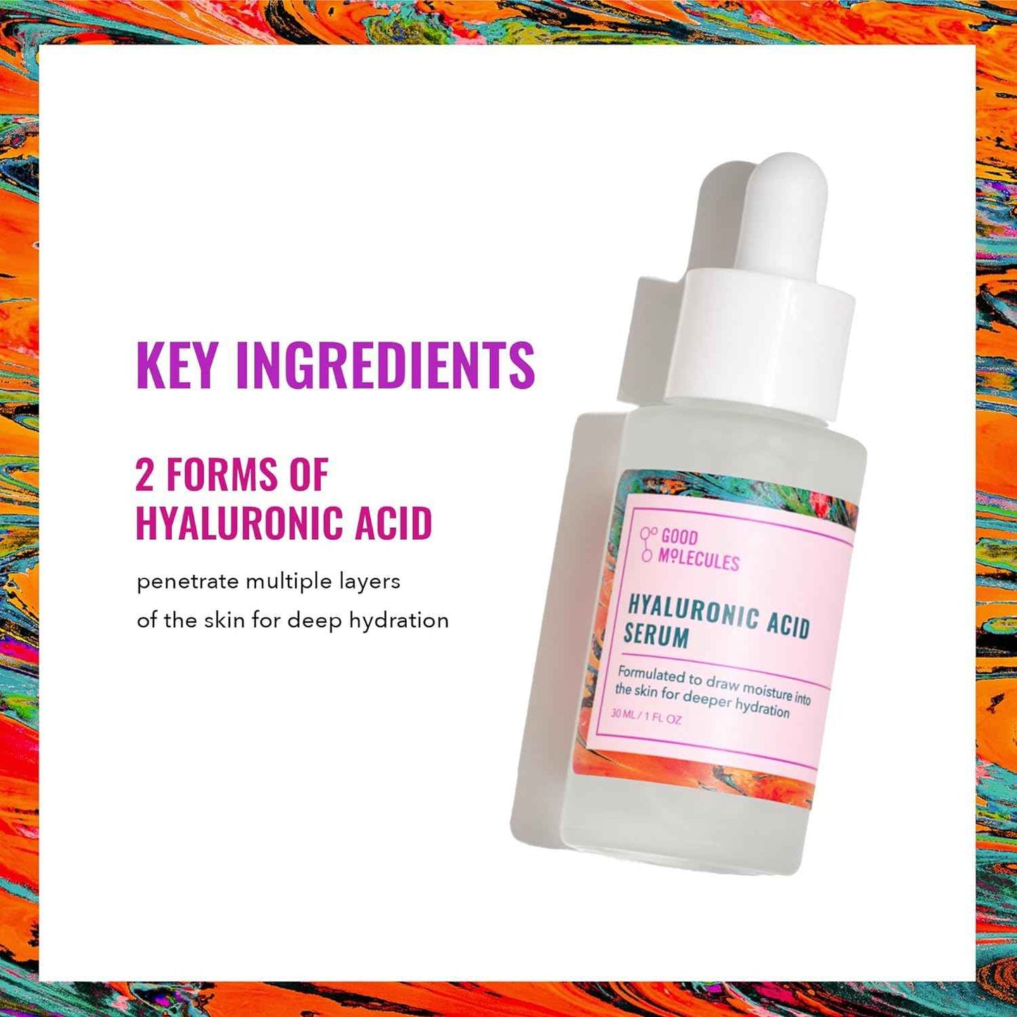 Good Molecules Hyaluronic Acid Serum – Mindful Evening Self-Care Step for the Bathroom, Calming Fragrance-Free Layer