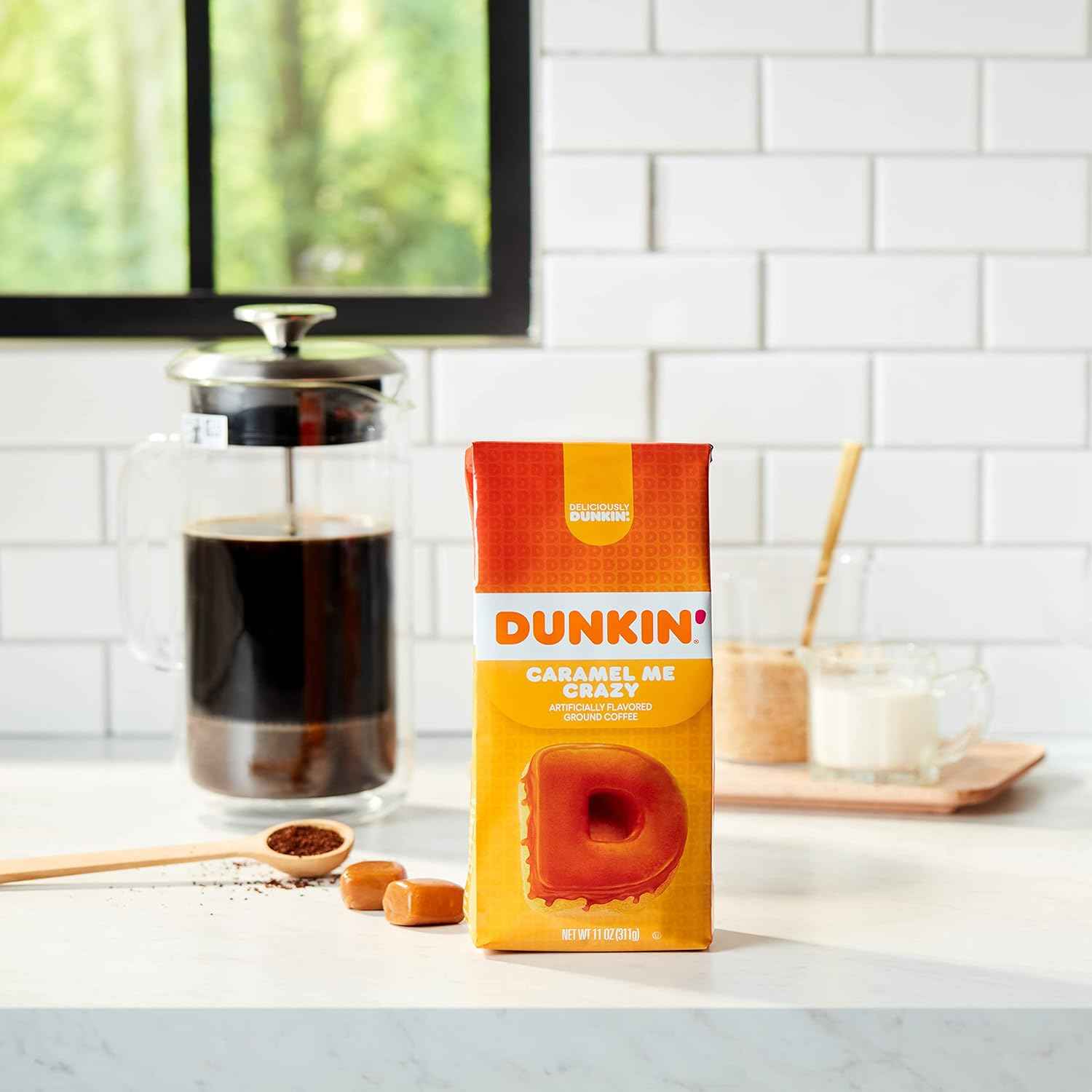 Dunkin' Caramel Flavored Coffee – Mindful Coffee Break Treat, Guilt-Free Indulgence