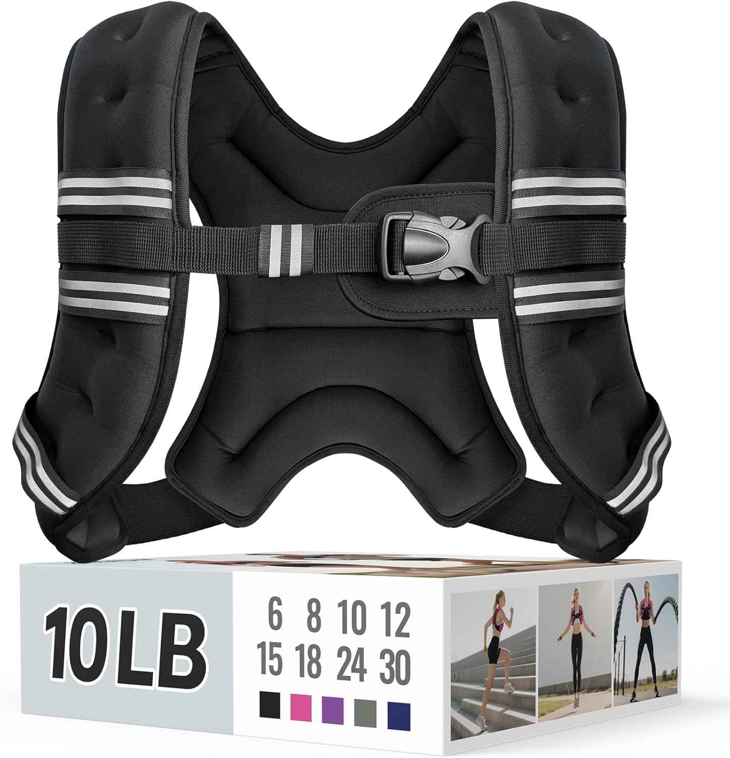 Weighted Vest – Trail-Ready Rucking Gear for Hiking and Outdoor Strength Sessions, Reflective for Low-Light Safety