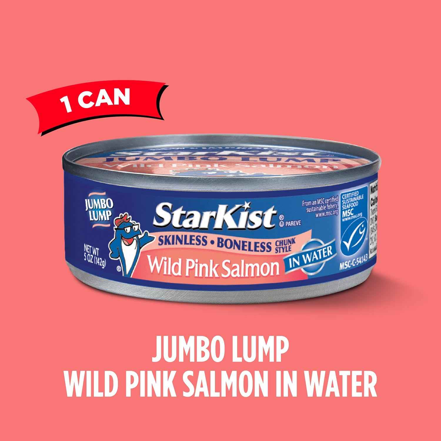 StarKist Wild Pink Salmon - Skinless, Boneless - 5 oz Can | Ready-to-Eat Office Lunch for Busy Work-From-Home Professionals