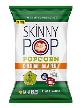 SkinnyPop Butterbeer Popcorn – Mindful Portion Controlled Snack for Wellness Routines, 160 Calorie Servings