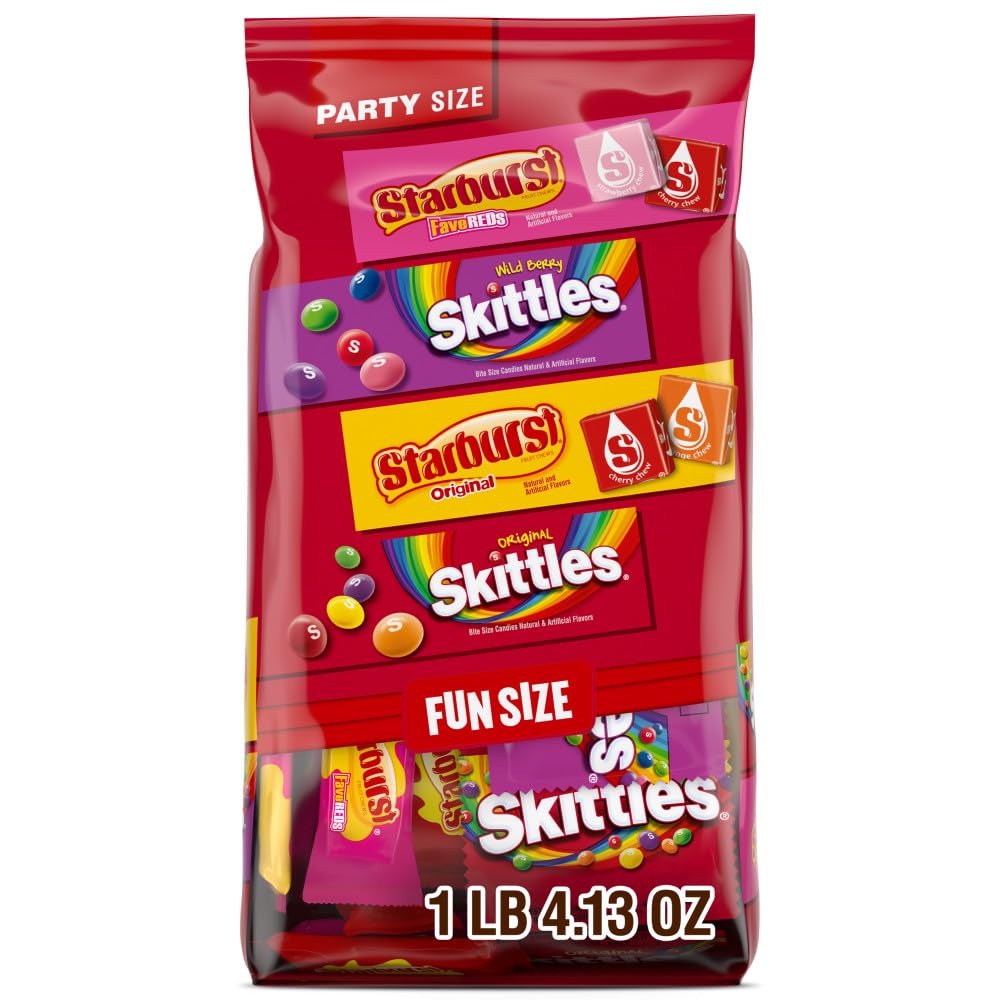SKITTLES Assorted Candy Bulk Variety – Christmas Stocking Stuffer & Easter Basket Gift Pack, 95 Piece Count