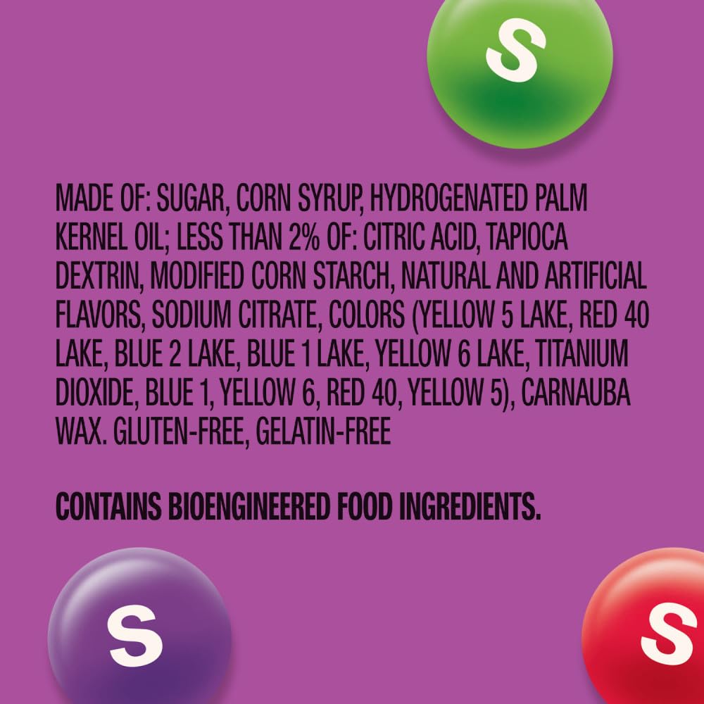 SKITTLES Mash-Ups Wild Berry and Tropical Candy, 9-Ounce Grab-and-Go Pouch for Kids Lunchboxes and After-School Snacks