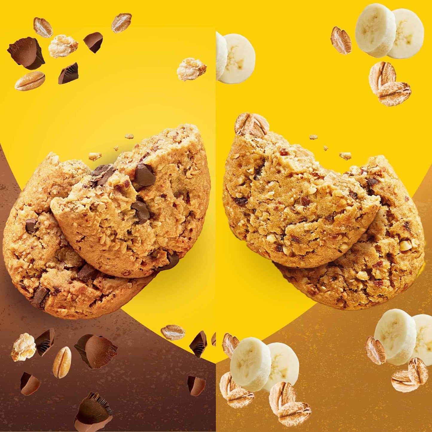 belVita Banana Bread & Oats & Chocolate Biscuit Bars – Portable Mid-Morning Desk Snack to Beat the 10am Crash