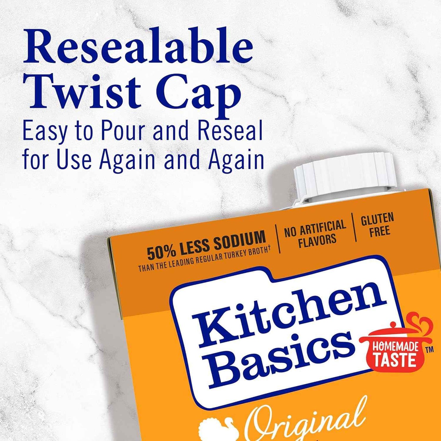 Kitchen Basics Turkey Stock – Ready-to-Use 32 oz Cooking Base for Quick Weeknight Meals